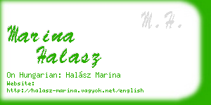 marina halasz business card
